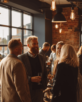 Netwerkevenement in een coworking space